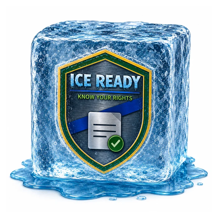 Melting ice cube sticker — Know Your Rights